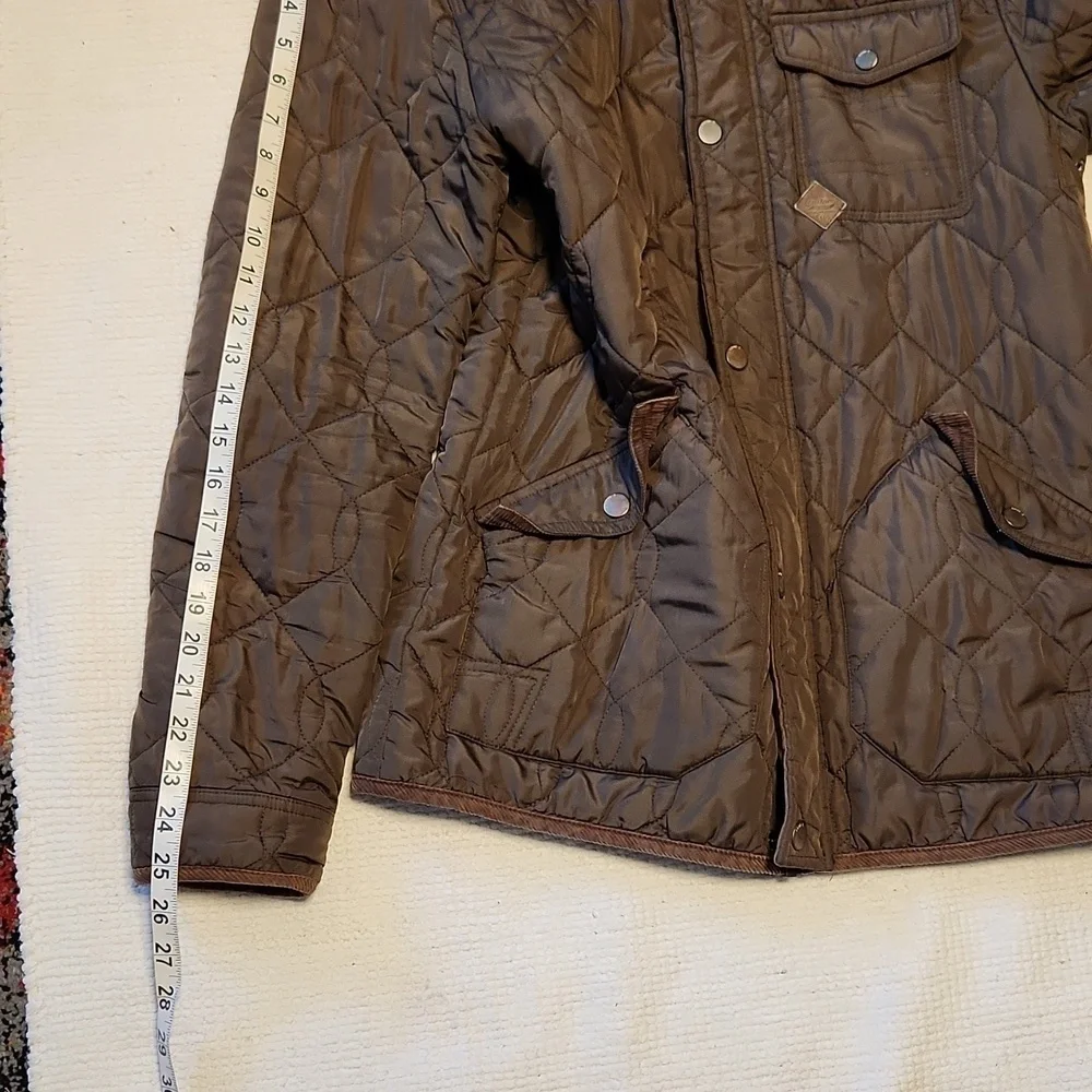 Next Authentic custom designed quilted jacket with corduroy elbow patch